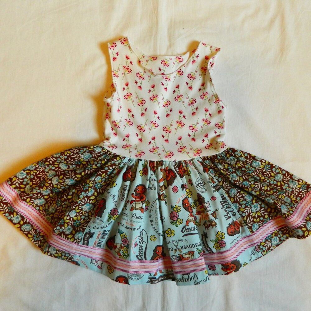 Girls size 3 Moana Dress/Top Laura Kae Designs